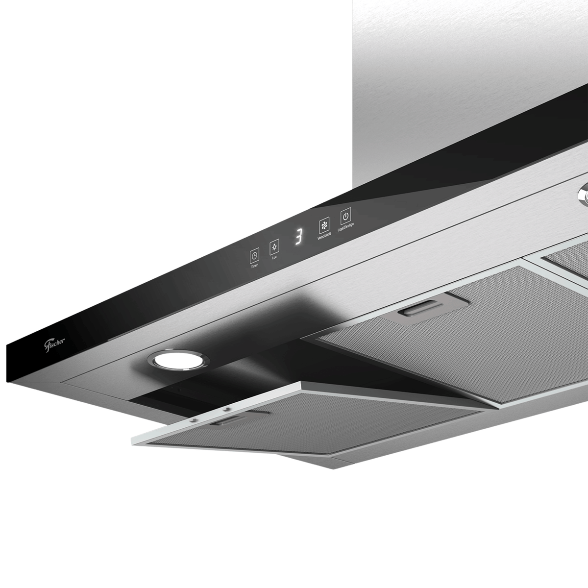 Coifa de Parede Fischer Infinity 90cm Controle por Gesto Inox 220V