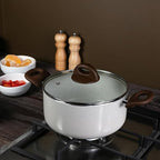 Panela Caçarola Ceramic Life Brinox 20cm Indução Granada Vanilla