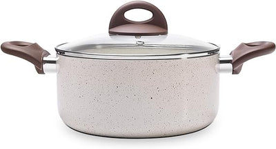 Panela Caçarola Ceramic Life Brinox 20cm Indução Granada Vanilla