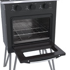Fogão à Gás Portátil 2 Bocas Gemini Vetro Venax Preto Fosco 220V