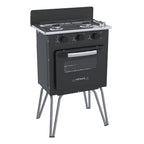 Fogão à Gás Portátil 2 Bocas Gemini Vetro Venax Preto Fosco 220V