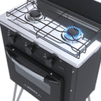 Fogão à Gás Portátil 2 Bocas Gemini Vetro Venax Preto Fosco 220V