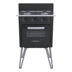 Fogão à Gás Portátil 2 Bocas Gemini Vetro Venax Preto Fosco 220V
