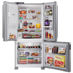 Refrigerador Brastemp 544L BRH86M French Door Gourmand Inverter Água e Gelo na Porta Inox 220V