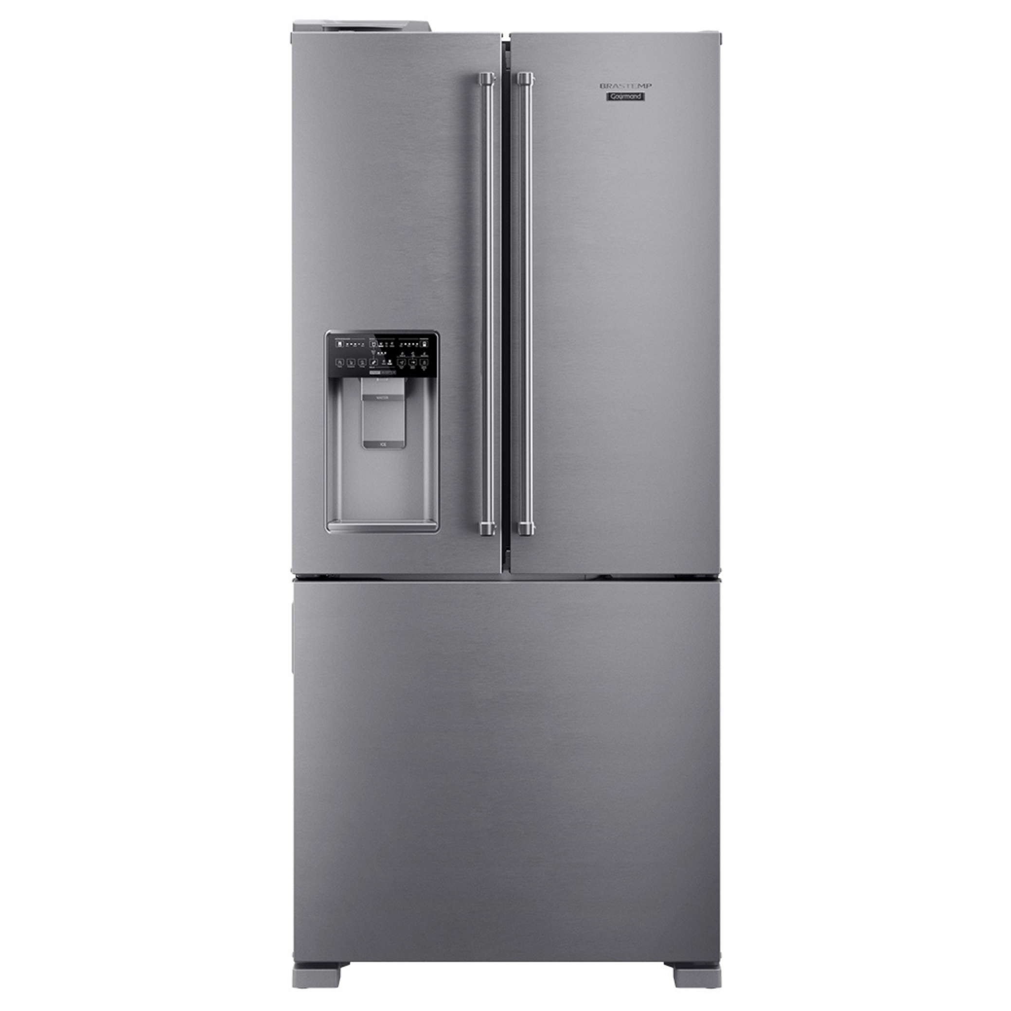Refrigerador Brastemp 544L BRH86M French Door Gourmand Inverter Água e Gelo na Porta Inox 220V