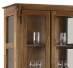 Cristaleira Rústica Linz 90cm 2 Portas e 1 Gaveta Imbuia