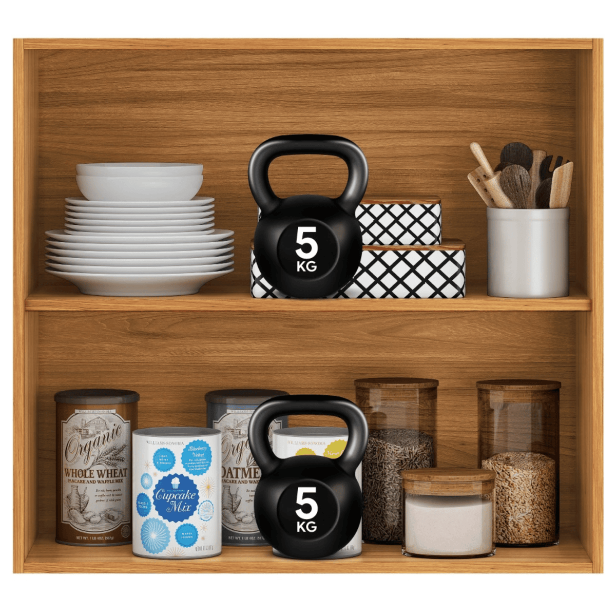 Armário Aéreo de Cozinha Plena Demóbile 100%MDF 80cm 2 Portas Cinamomo e Nude