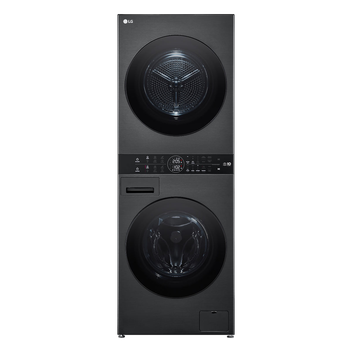 Lavadora e Secadora 14kg LG Torre WashTower AI DD Smart Black Inox 220V