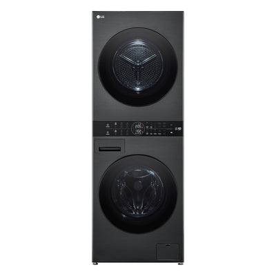 Lavadora e Secadora 14kg LG Torre WashTower AI DD Smart Black Inox 220V