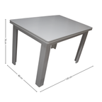 Mesa Retangular Milena Matte 120x80cm Madeira Branco