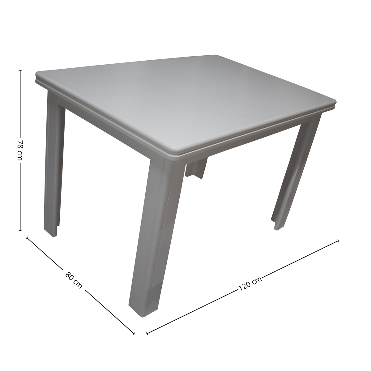 Mesa Retangular Milena Matte 120x80cm Madeira Branco