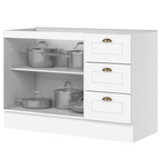 Balcão de Cozinha Americana Henn 100% MDF 2 Portas 3 Gavetas 120cm Branco HP