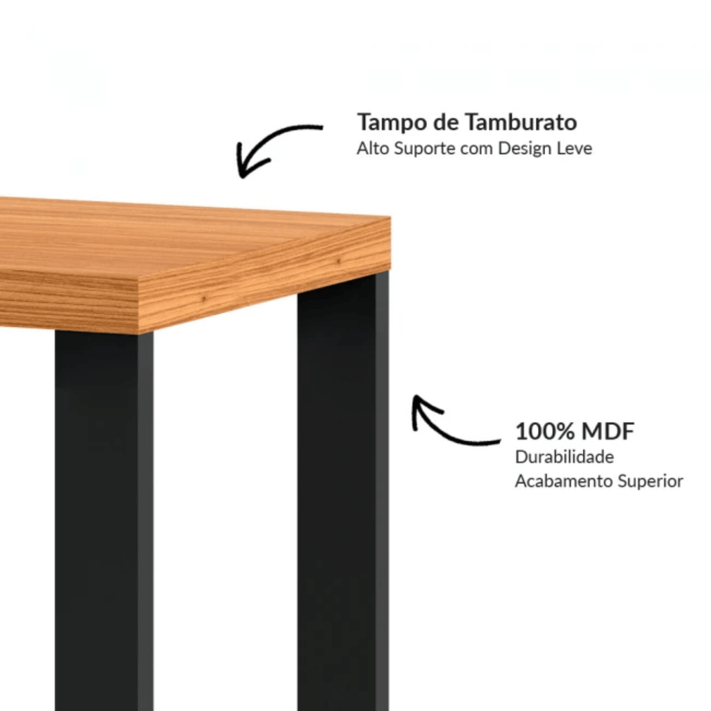 Escrivaninha Dalla Costa F11 90cm Freijo e Preto