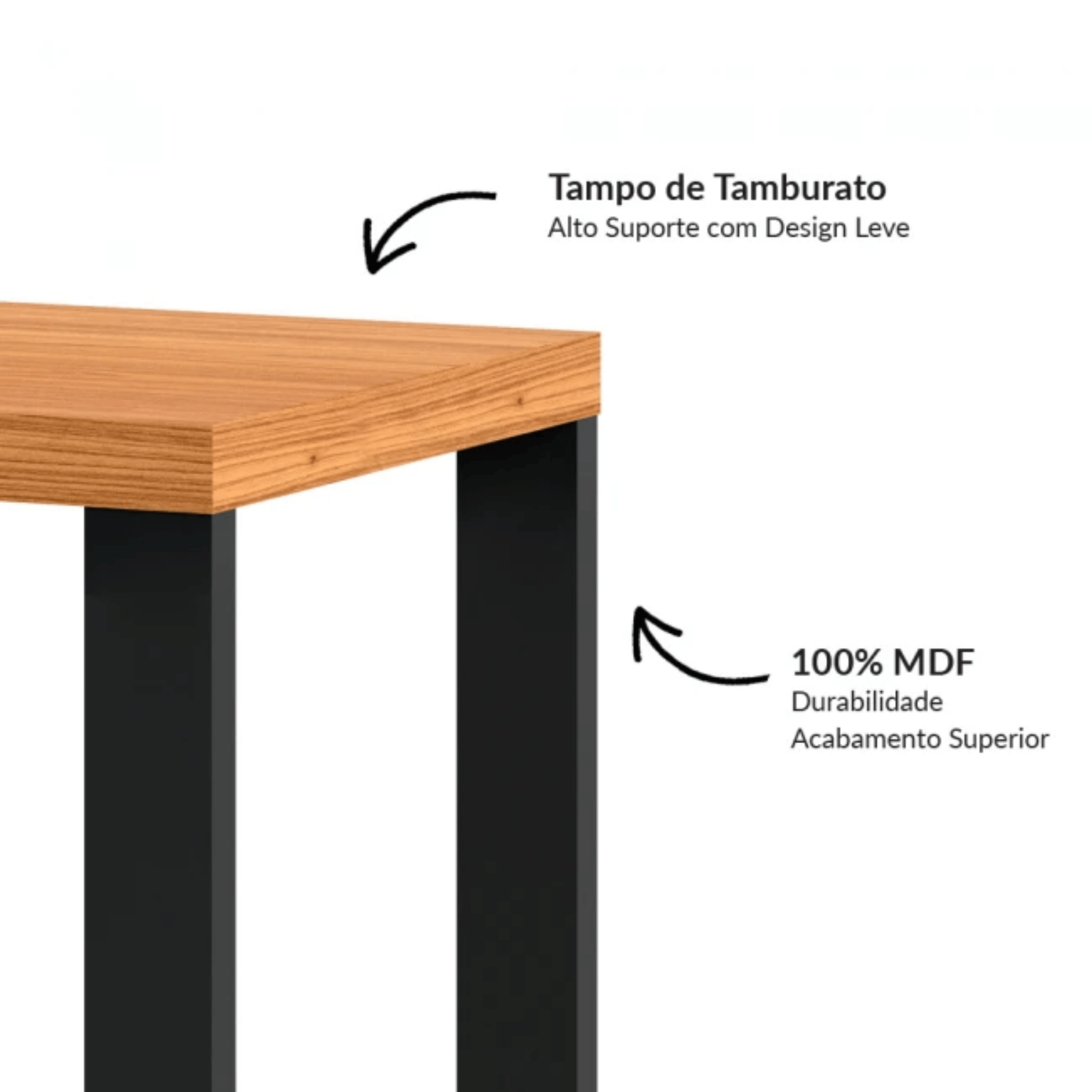 Escrivaninha Dalla Costa F11 90cm Freijo e Preto