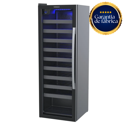 Adega Venax 50 Garrafas Piubella Porta Invertida Preto - AVARIADO 110V