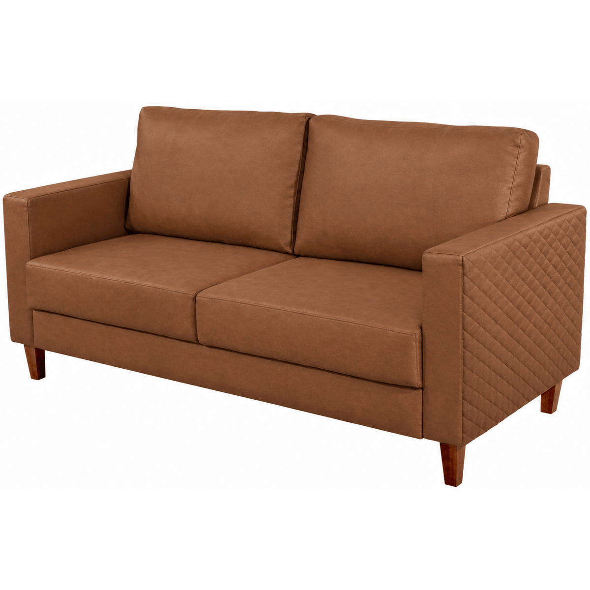 Sofá Living Munique 188cm Maggiore 2 Assentos Courissimo Marrom