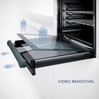 Forno de Embutir Elétrico Electrolux 80L OE8EW Expert VaporBake Cinza 220V
