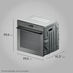 Forno de Embutir Elétrico Electrolux 80L OE8EW Expert VaporBake Cinza 220V