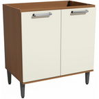 Balcão Kappesberg Linna 80cm 2 Portas Canela e Off White