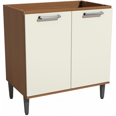 Balcão Kappesberg Linna 80cm 2 Portas Canela e Off White