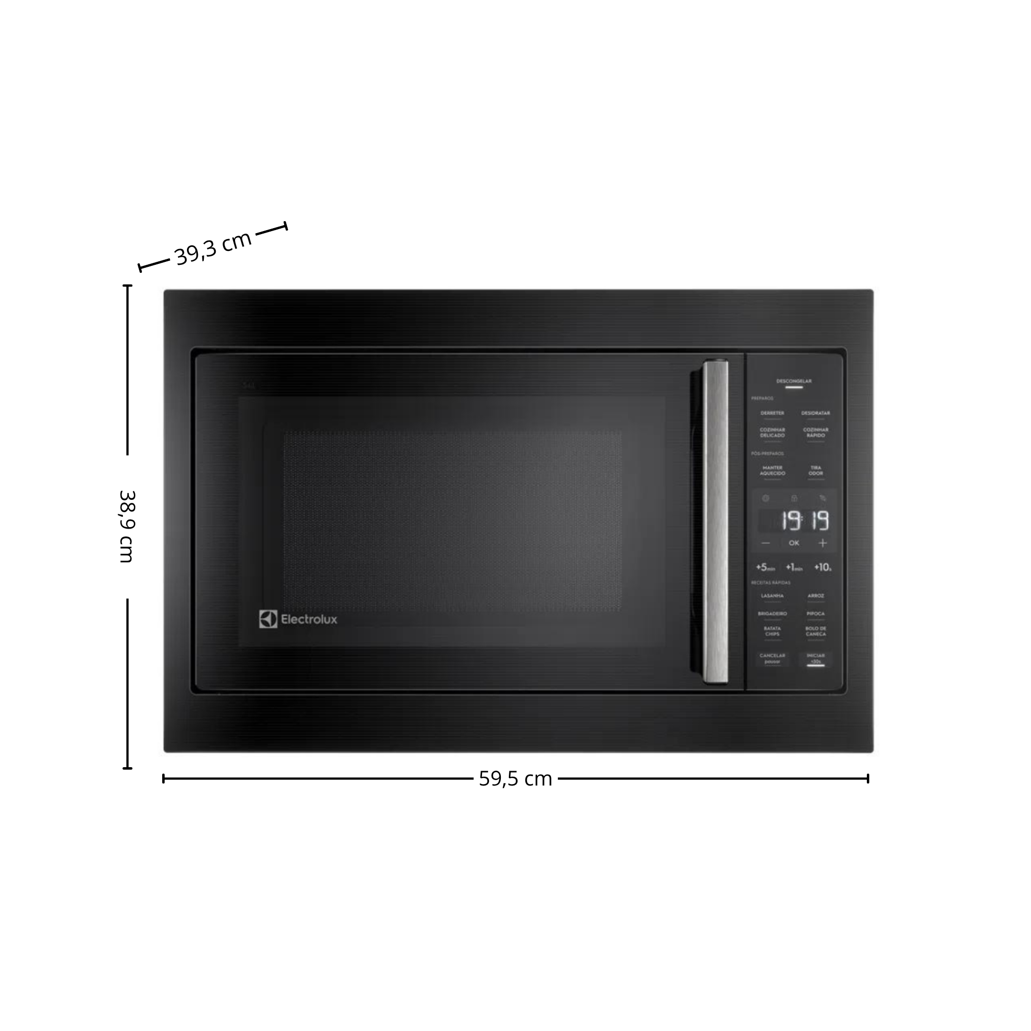 Micro-ondas de Embutir Electrolux 34L  Experience Descongelamento Assistido Preto 220V