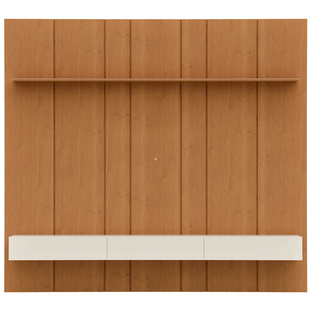 Home Painel Liso Slim Suspenso Imcal 184cm com Led Nature e Off White