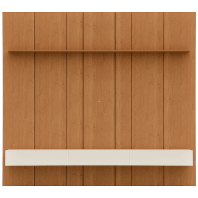 Home Painel Liso Slim Suspenso Imcal 184cm com Led Nature e Off White