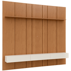 Home Painel Liso Slim Suspenso Imcal 184cm com Led Nature e Off White