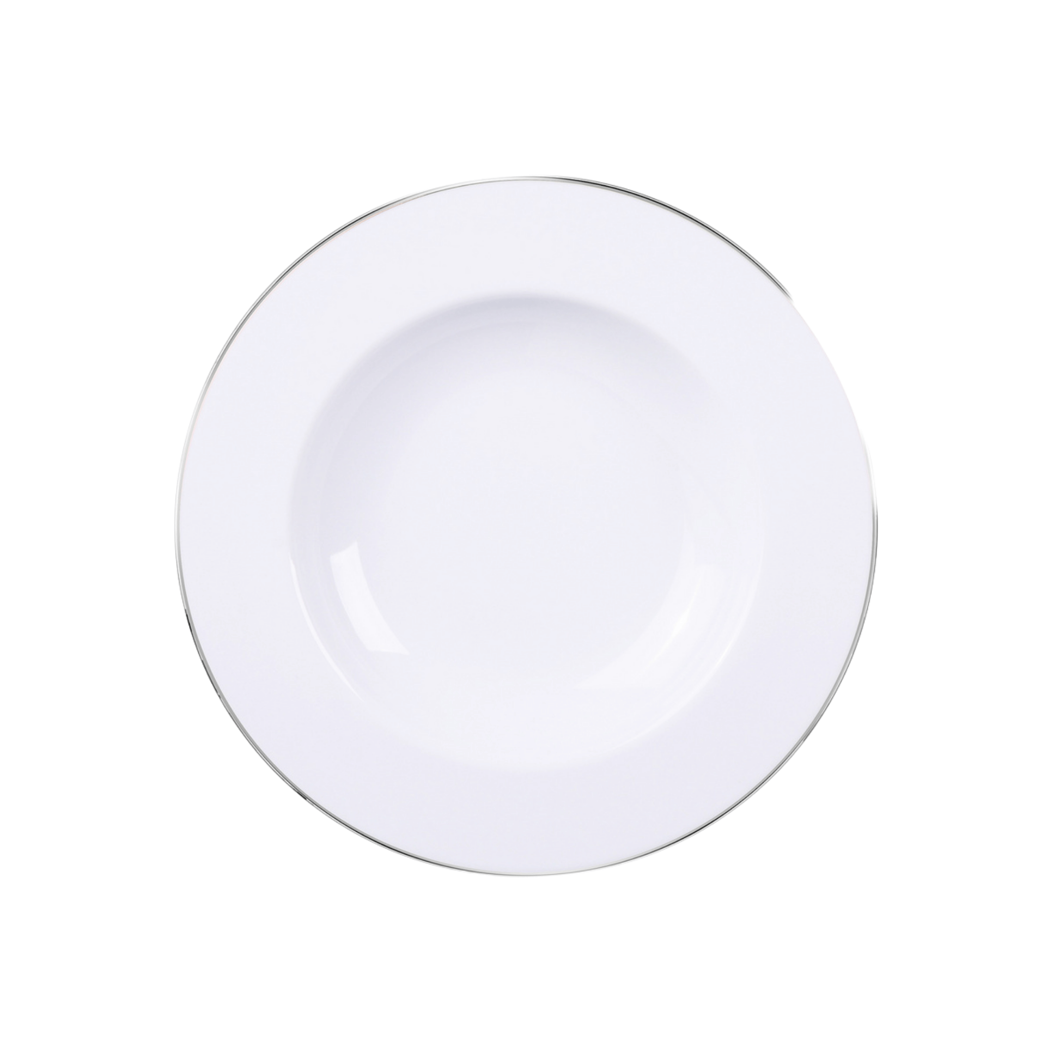 Aparelho de Jantar e Chá 30 Peças Joana em Porcelana Decorada Branca