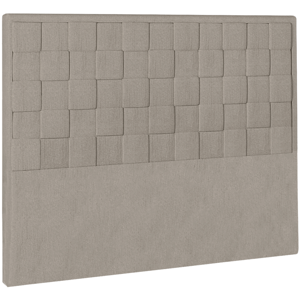 Cabeceira Prisma Perfan 140x12cm Quadrados Linho Cinza