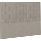 Cabeceira Prisma Perfan 140x12cm Quadrados Linho Cinza