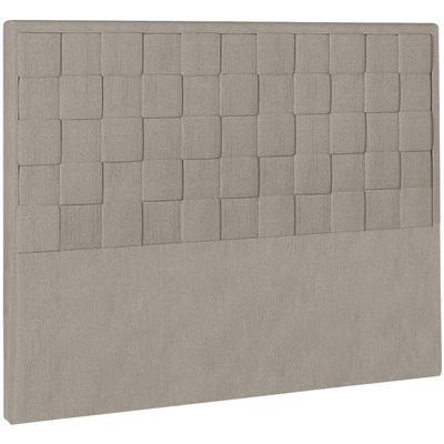 Cabeceira Prisma Perfan 140x12cm Quadrados Linho Cinza