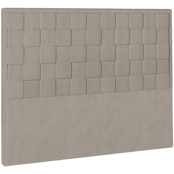 Cabeceira Prisma Perfan 140x12cm Quadrados Linho Cinza