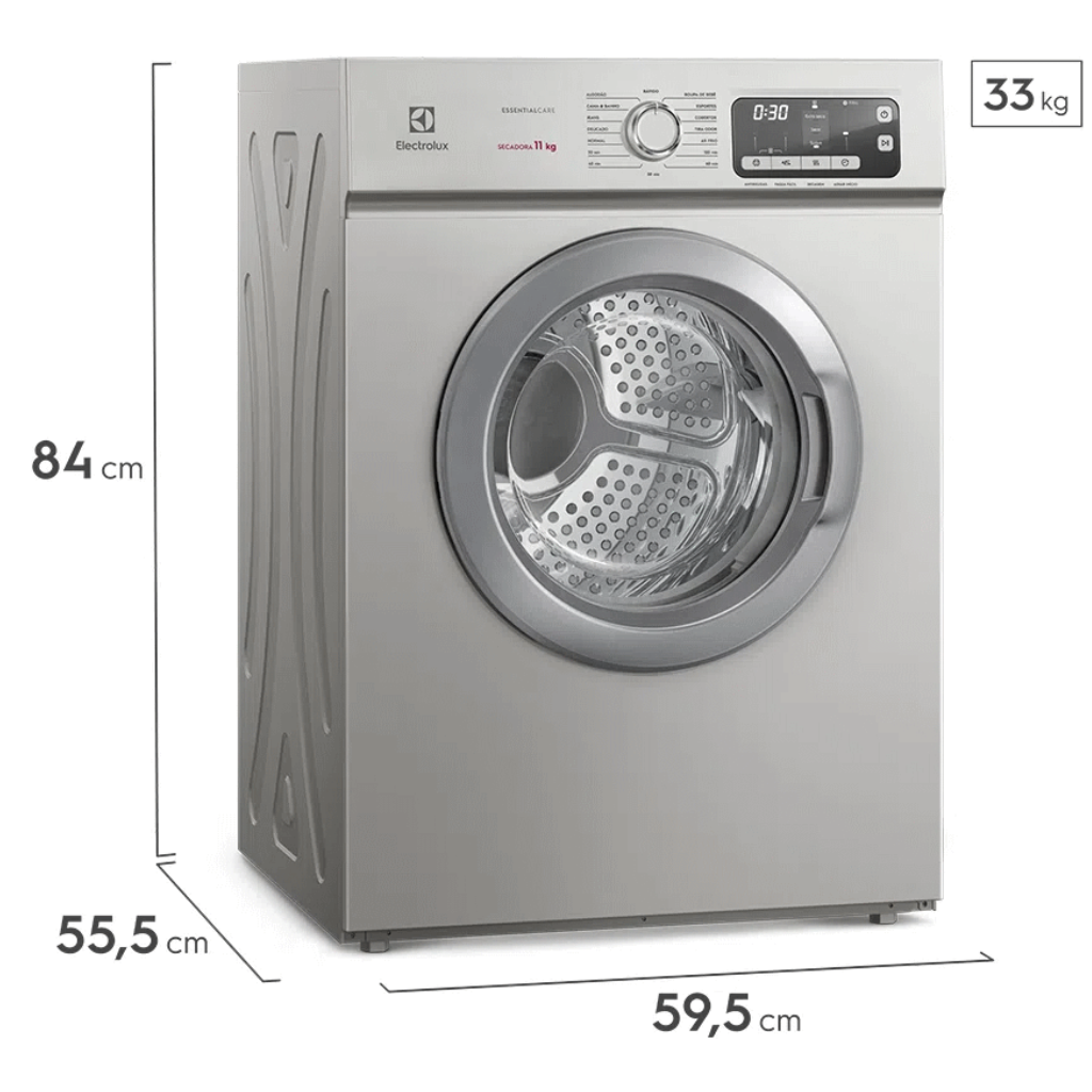 Secadora Electrolux Essential Care 11Kg 16 Programas de Secagem STH11 Inox 220V