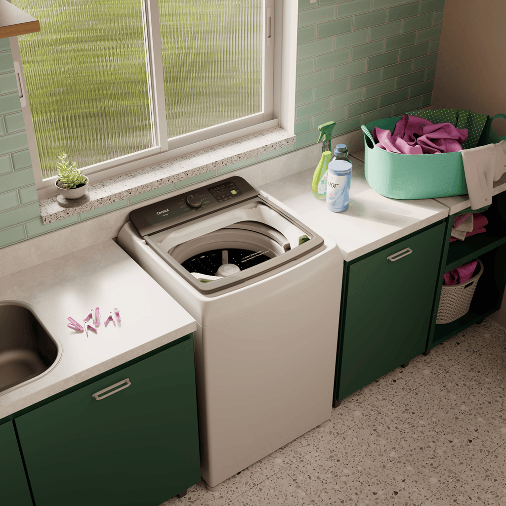 Lavadora de Roupas Consul 16Kg CWN16A Modo Eco Branco 220V