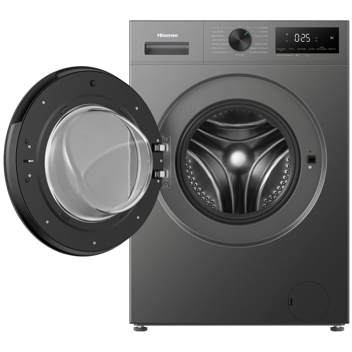 Lava e Seca Hisense 11Kg Infinit Series Compacta iFit Inverter Titanio 220V