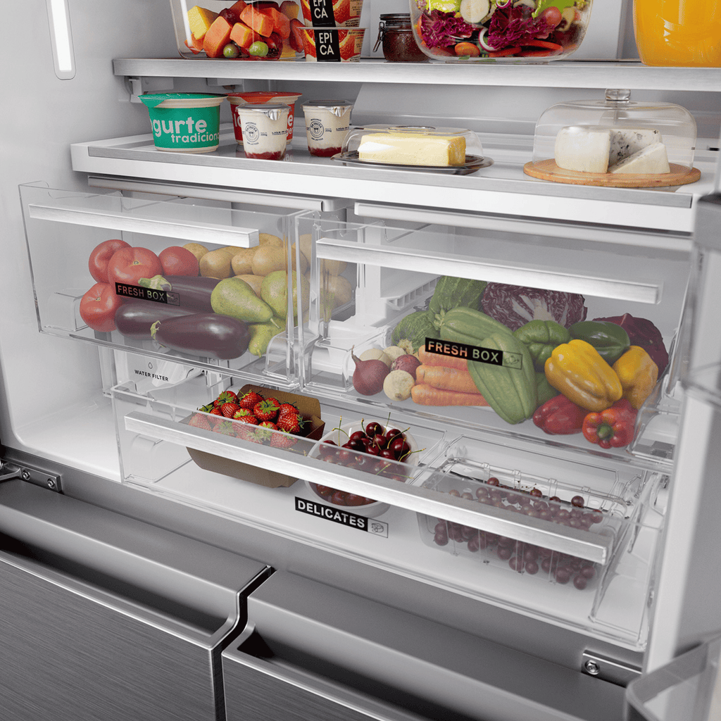 Refrigerador Brastemp 591L BRO90MK MultiDoor Inverter Água e Gelo na Porta Cor Inox 220V