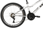 Bicicleta Caloi Aro 24 Max Freio V-Brake 21 Velocidades Branco e Preto