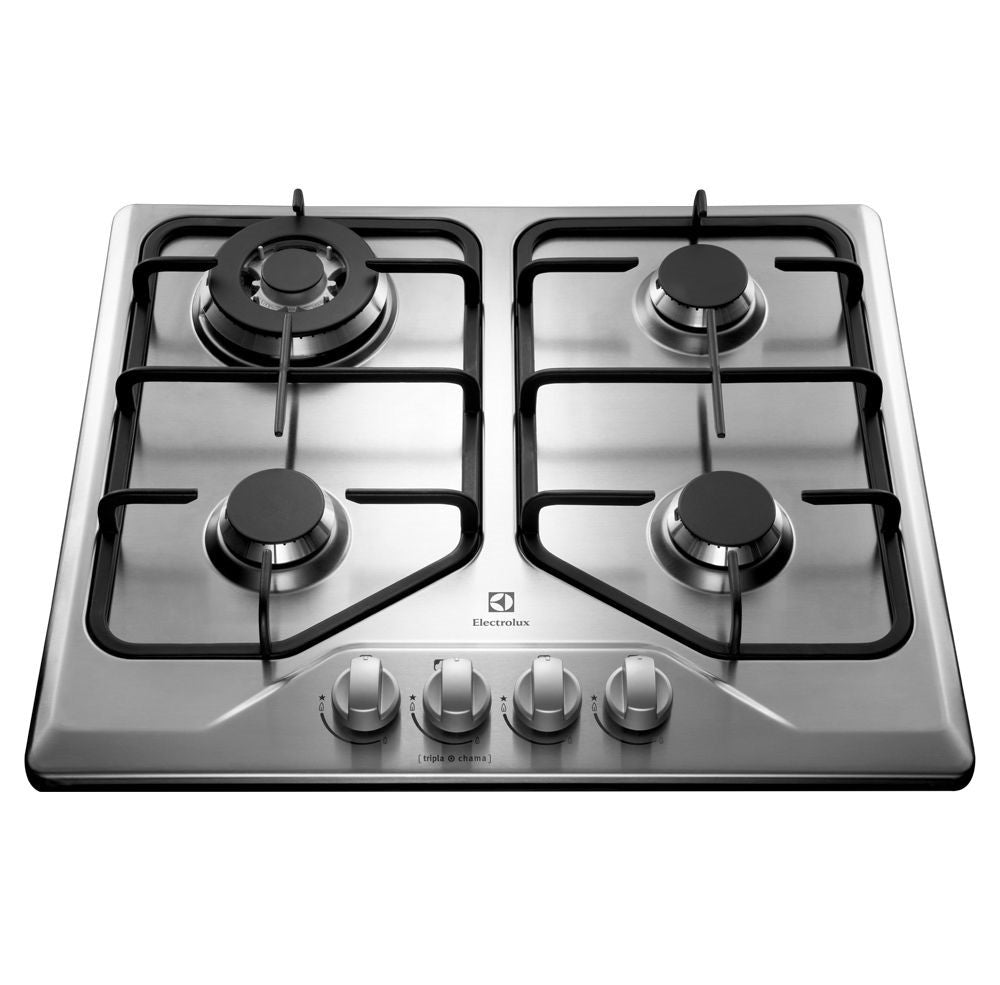 Cooktop à Gás Electrolux 4 Bocas GT60X Tripla Chama Mesa Inox Bivolt