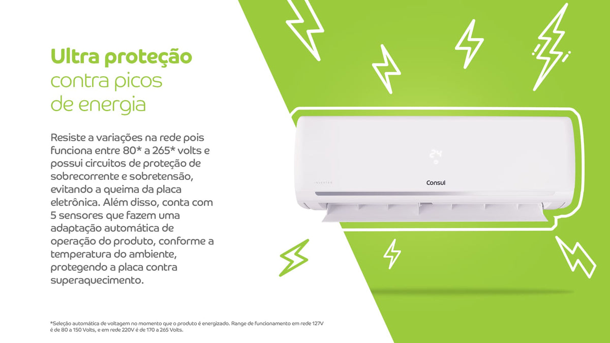 Ar-Condicionado Split Consul Triple Inverter 9000 BTUs Frio Bivolt