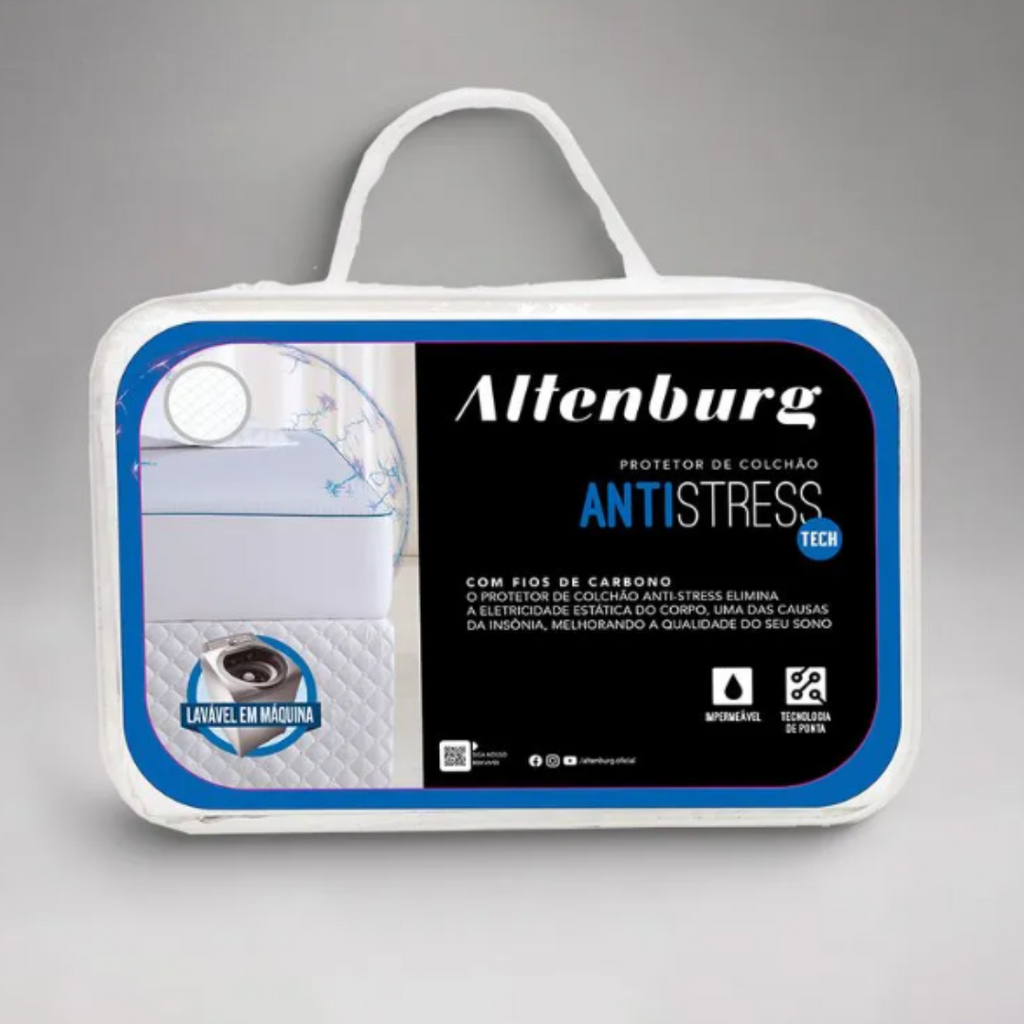 Protetor de Colchão Queen Altenburg Antistress Impermeável  Branco