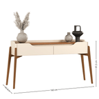 Aparador Studio 140cm Imcal 2 Gavetas Off White e Nature
