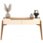 Aparador Studio 140cm Imcal 2 Gavetas Off White e Nature