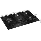 Cooktop à Gás Mueller 5 Bocas MCG5BM Tripla Chama Bivolt