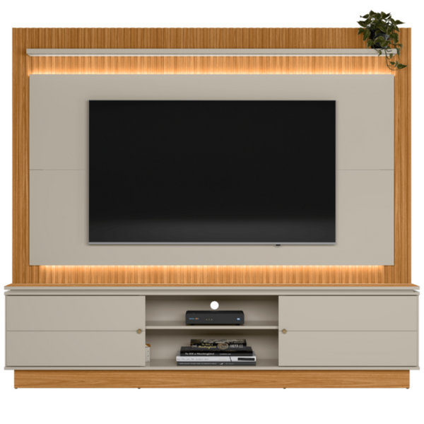 Home Guararapes Linea para TV 75'' com Led Nature e Off White
