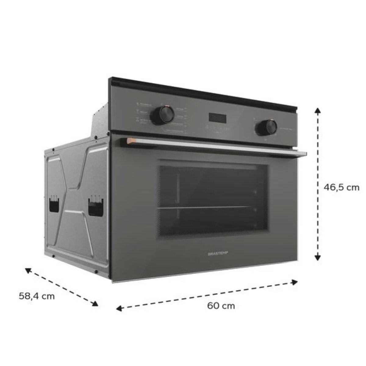 Forno de Embutir Elétrico Brastemp 47L Infinity com Air Fryer Cinza 220V
