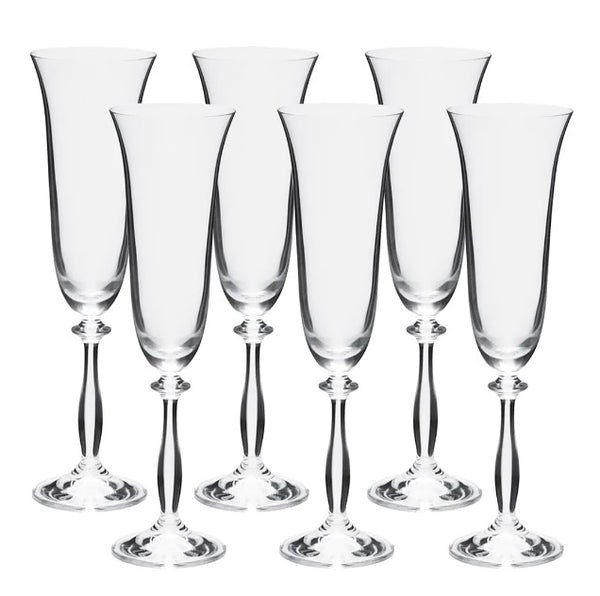 Jogo de 6 Taças para Champanhe Full-Fit em Cristal Ecológico 190ml