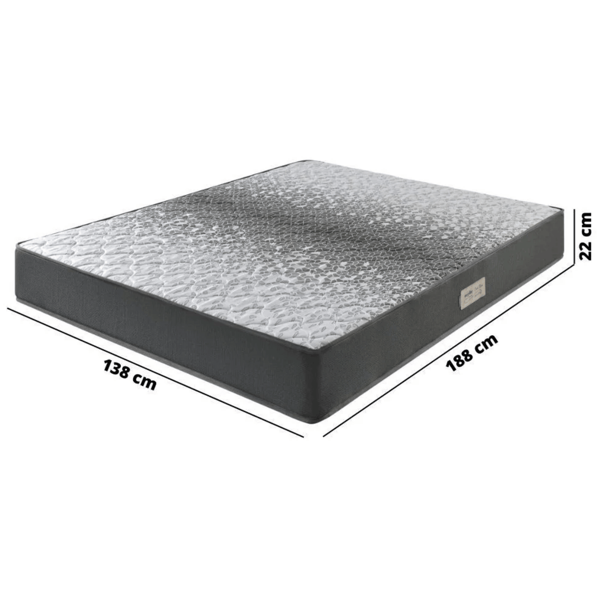 Colchão Espuma Dual Firm D-28 Ecoflex Casal 138x188x22cm Chumbo