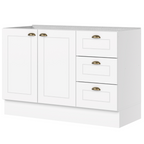 Balcão de Cozinha Americana Henn 100% MDF 2 Portas 3 Gavetas 120cm Branco HP