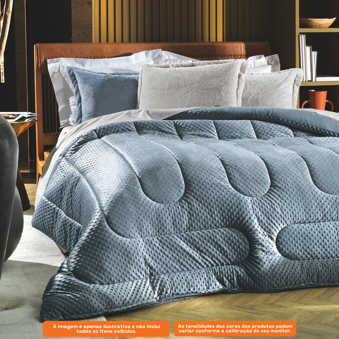Edredom Queen Altenburg Blend Sense Pop UP 240x230cm Blue